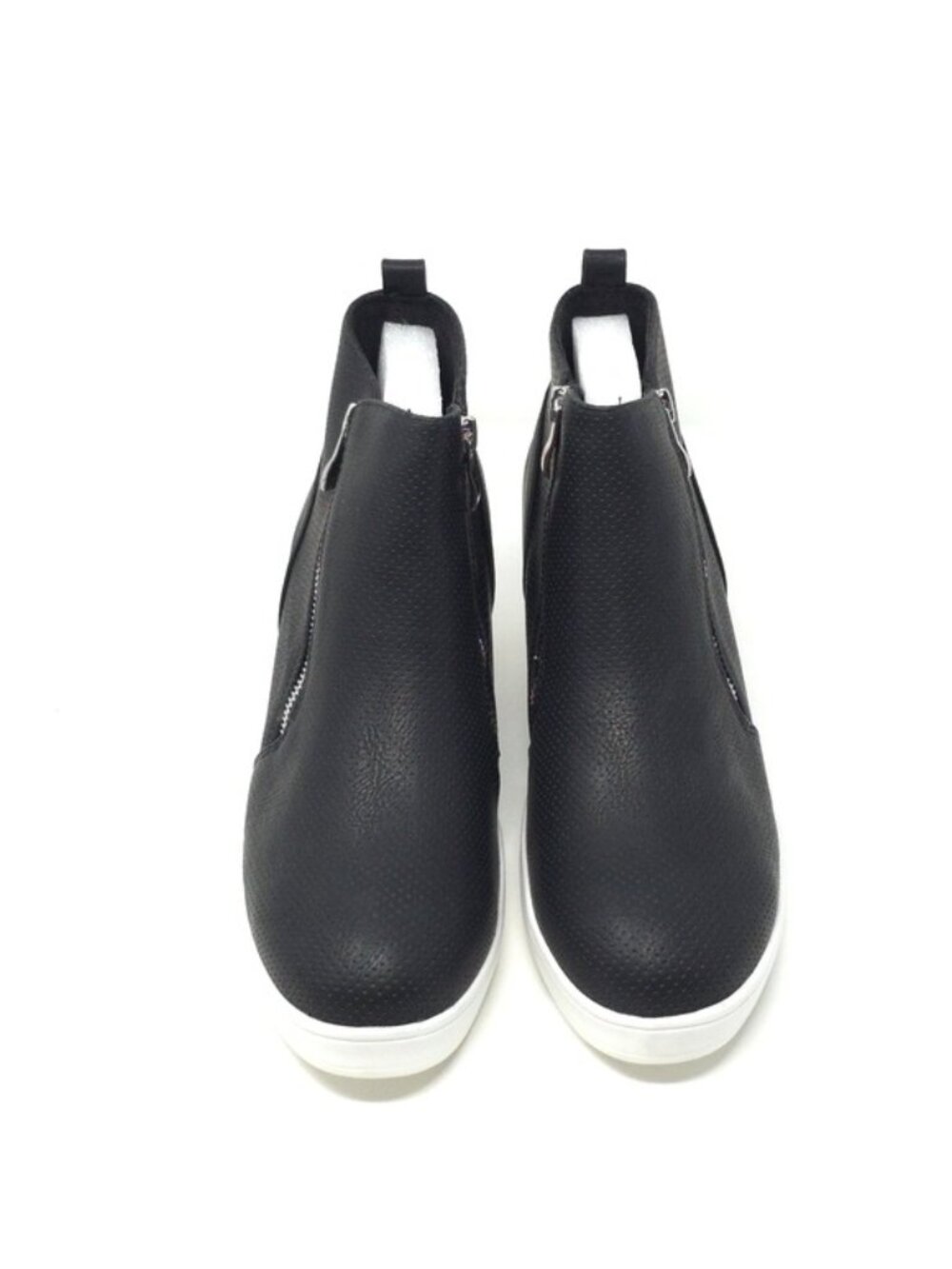 Journee Collection Pennelope Wide Width Double Zip Wedge Sneakers 11W - Picture 7 of 9